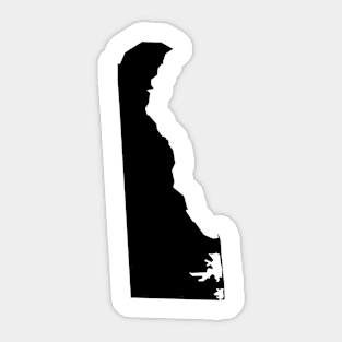 Delaware map in black Sticker